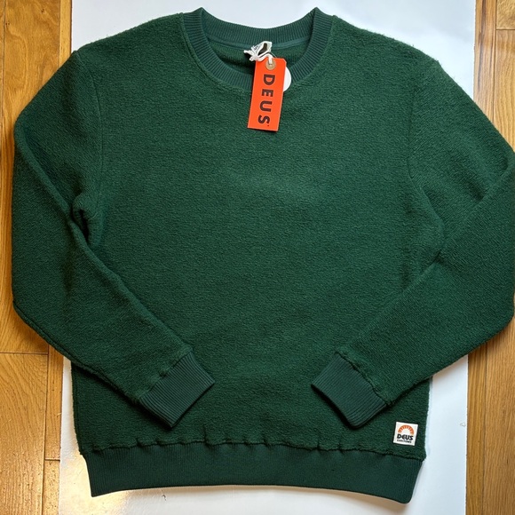 Deus Ex Machina‎ Reo textured fleece sweater in green